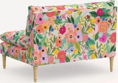 Rifle Paper Co. Louie Garden Party Pink Armless Loveseat