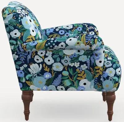 Rifle Paper Co. Bristol Blue Garden Party Accent Chair