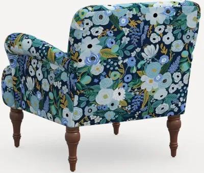 Rifle Paper Co. Bristol Blue Garden Party Accent Chair