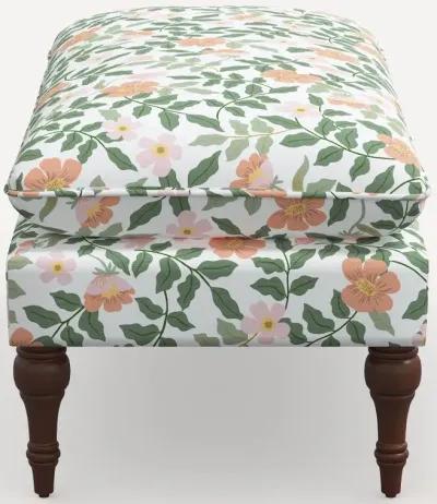 Rifle Paper Co. Flora Primrose Blush Pillowtop Bench