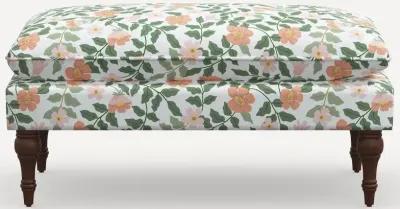 Rifle Paper Co. Flora Primrose Blush Pillowtop Bench