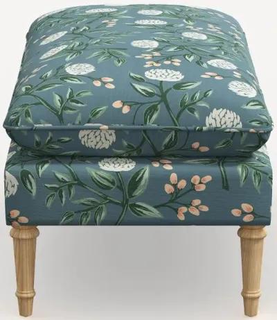 Rifle Paper Co. Flora Emeral Peonies Pillowtop Bench