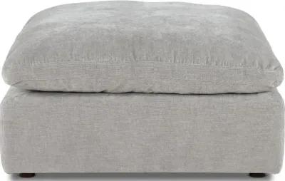 Inez Gray Square Ottoman