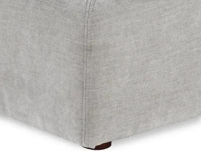 Inez Gray Square Ottoman