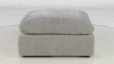 Inez Gray Square Ottoman