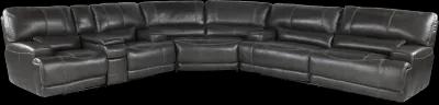 Stampede Charcoal 3-Piece Power Reclining Sectional with Console