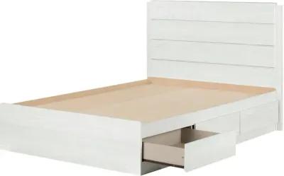 Arlen White Pine Full Storage Bed and Headboard Set