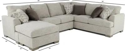 Villanova Oatmeal Taupe 2 Piece Sectional