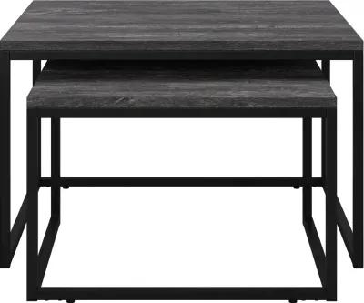 Fort Worth Black Square Nesting Coffee Table