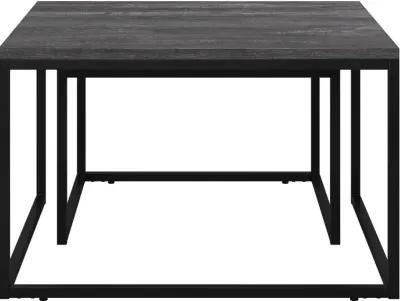 Fort Worth Black Square Nesting Coffee Table