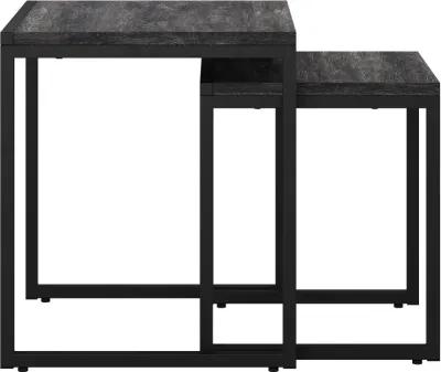 Fort Woth Black Square Nesting Side Tables