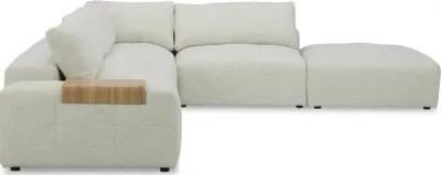 Preston Pearl White Modular Ottoman