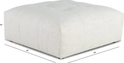 Preston Pearl White Modular Ottoman