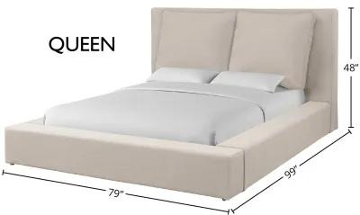 Heavenly Natural Flax Queen Upholstered Bed