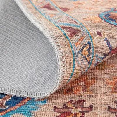 Rawlins 8 x 10 Beige Multicolor Antique Washable Area Rug