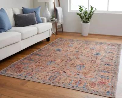 Rawlins 8 x 10 Beige Multicolor Antique Washable Area Rug