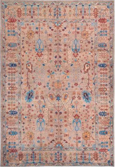 Rawlins 8 x 10 Beige Multicolor Antique Washable Area Rug