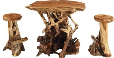 Rustic Natural Teak Root Bar Table