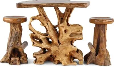 Rustic Natural Teak Root Bar Table