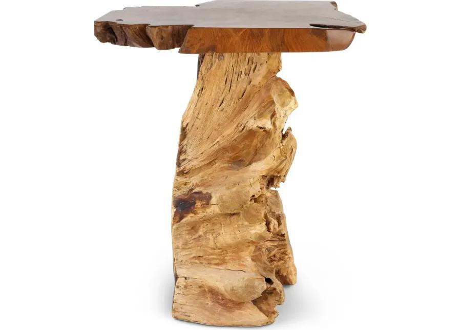 Rustic Natural Teak Root Bar Table