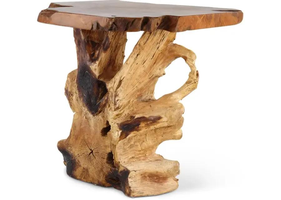 Rustic Natural Teak Root Bar Table