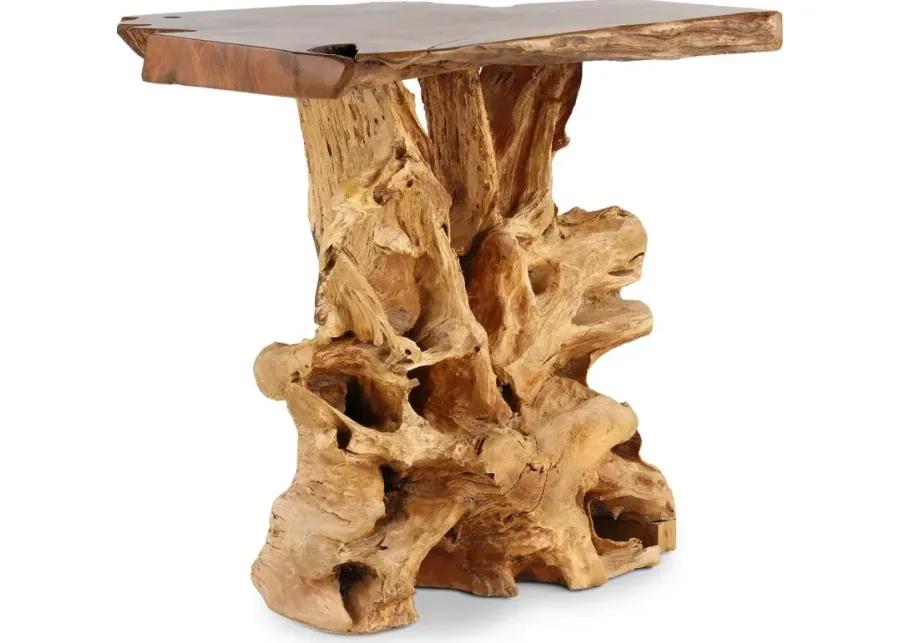 Rustic Natural Teak Root Bar Table