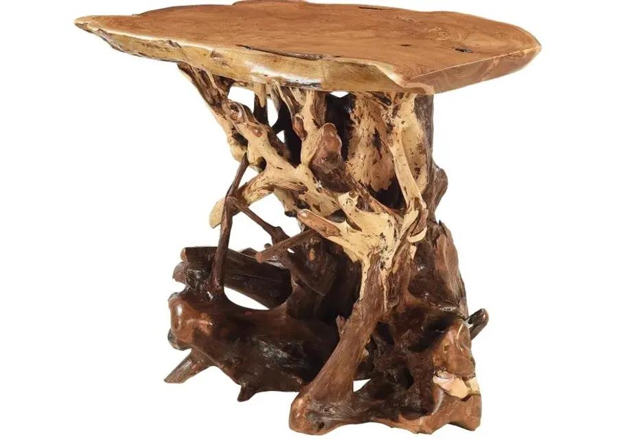 Rustic Natural Teak Root Bar Table