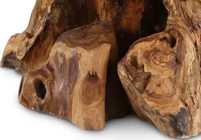 Rustic Natural Teak Root Bar Stool