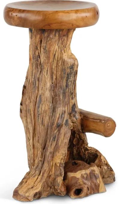 Rustic Natural Teak Root Bar Stool