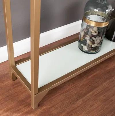 Bergen Narrow Gold Metal Console Table