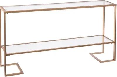 Horten Gold Narrow Console Table