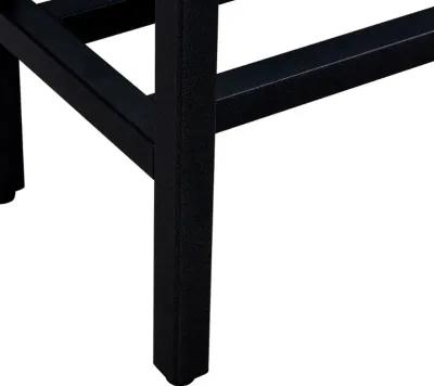 Darrin Short Black Console Table with Mirrored Top