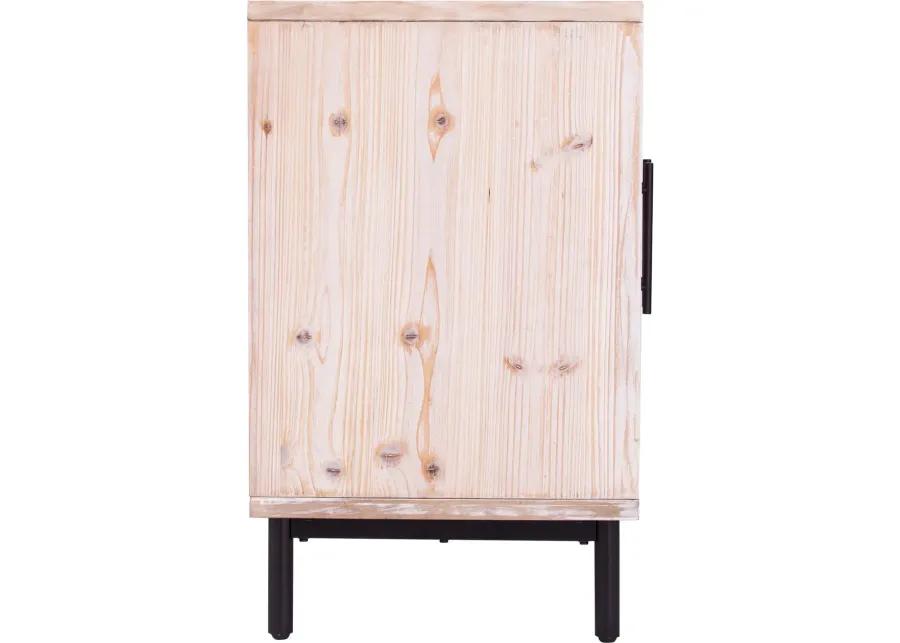 Eslanton Farmhouse Light Wood Cabinet