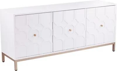 Gramdlynn White Three-Door Accent Cabinet