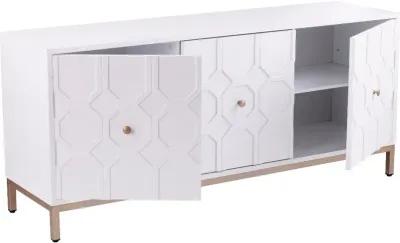 Gramdlynn White Three-Door Accent Cabinet