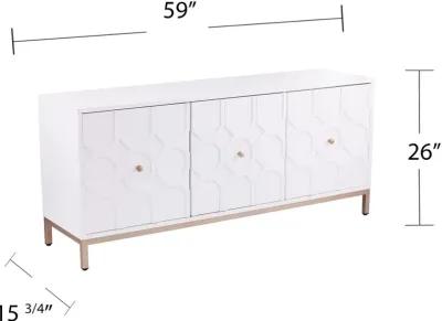 Gramdlynn White Three-Door Accent Cabinet