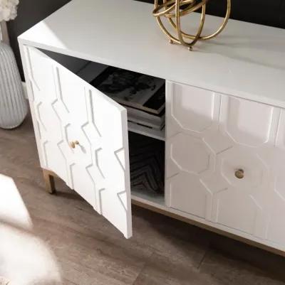 Gramdlynn White Three-Door Accent Cabinet