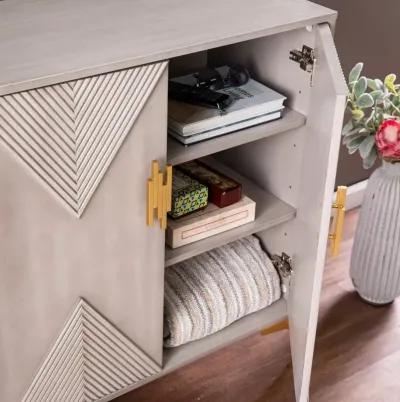 Lantara Gray Modern Storage Cabinet