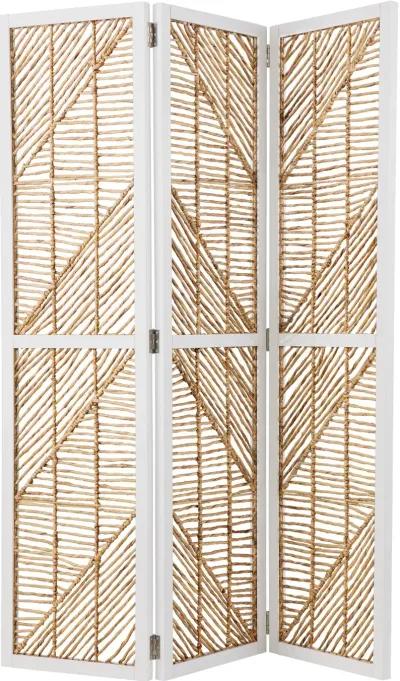 Quilino Light Brown Woven Room Divider