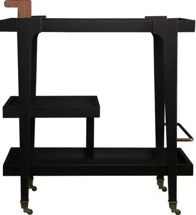 Holly & Martin Zhori Black Midcentury Modern Bar Cart