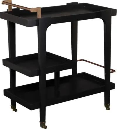 Holly & Martin Zhori Black Midcentury Modern Bar Cart