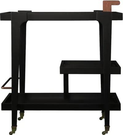 Holly & Martin Zhori Black Midcentury Modern Bar Cart