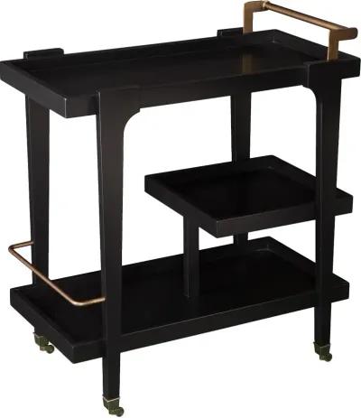 Holly & Martin Zhori Black Midcentury Modern Bar Cart