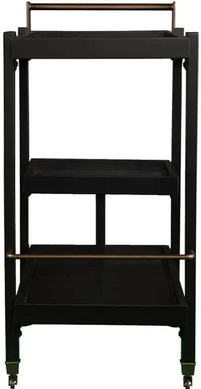 Holly & Martin Zhori Black Midcentury Modern Bar Cart