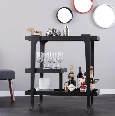 Holly & Martin Zhori Black Midcentury Modern Bar Cart