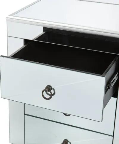 Cresheim Mirrored End Table with Drawers