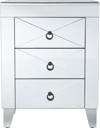 Cresheim Mirrored End Table with Drawers