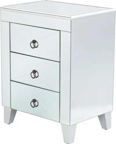 Cresheim Mirrored End Table with Drawers