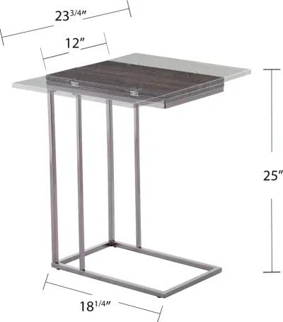 Clarkdom Gray Expandable C-Table