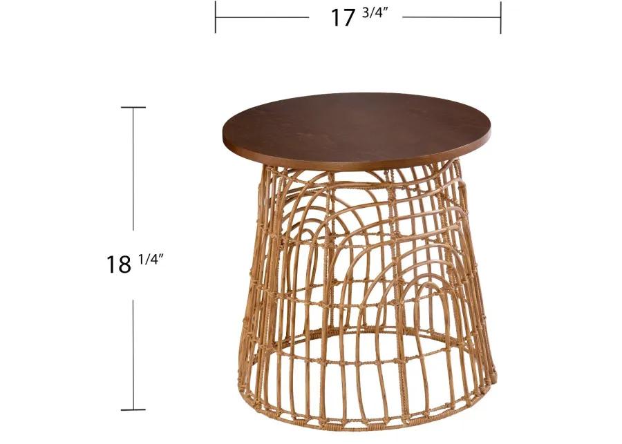 Weaverdon Round Bohemian Accent Table